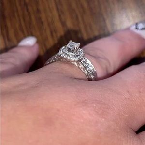 Wedding set- engagement ring and band included